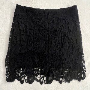 Black Lace Mini Skirt NWT Med Holiday Glam Fairy Dark Romantic Dark Feminine